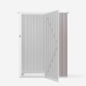 Tuinhuis grijze schuur van gegalvaniseerd plaatstaal 143x89x186 cm Amalfi Catalogus
