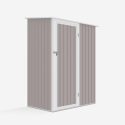 Abri de jardin en tôle galvanisée cabanon gris pour outils Amalfi 143X89x186cm Modèle