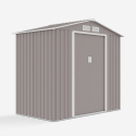 Tuinhuis schuur van gegalvaniseerd plaatstaal 213x127x195 cm Chalet Voorraad