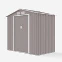 Tuinhuis schuur van gegalvaniseerd plaatstaal 213x127x195 cm Chalet Korting