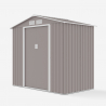 Tuinhuis schuur van gegalvaniseerd plaatstaal 213x127x195 cm Chalet Korting