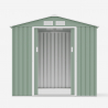 Tuinhuis schuur van gegalvaniseerd plaatstaal 213x127x195 cm Chalet NATURE Kortingen