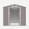 Tuinhuis schuur van gegalvaniseerd plaatstaal voor tuingereedschap 213x191x195 cm St.Moritz Kortingen