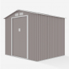 Tuinhuis schuur van gegalvaniseerd plaatstaal voor tuingereedschap 213x191x195 cm St.Moritz Korting