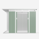 Tuinhuis schuur van gegalvaniseerd plaatstaal 257x142x184 cm Tyrol NATURE Kortingen