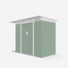 Tuinhuis schuur van gegalvaniseerd plaatstaal 257x142x184 cm Tyrol NATURE Korting