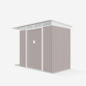 Tuinhuis schuur van gegalvaniseerd plaatstaal 257x142x184 cm Tyrol Kortingen