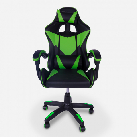 Chaise de jeu ergonomique et coussin appui-tête lombaire Understop Emerald
