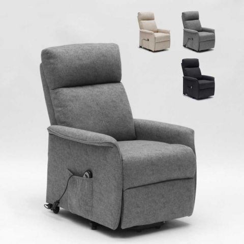 Giorgia+ elektrische relax fauteuil met 2 motoren, verstelbare rugleuning en hefsysteem voor ouderen Aanbieding