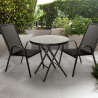 Table ronde pliante de jardin + 2 chaises modernes Kumis Vente