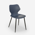 Moderne design stoel van polypropyleen en metaal Ladysmith 