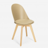 Chaise de cuisine et salle à manger avec coussin design scandinave en bois Bib Nordica Offre