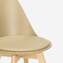 Chaise de cuisine et salle à manger avec coussin design scandinave en bois Bib Nordica Réductions