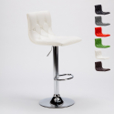 Tabouret de bar cuisine assise émaillée en similicuir design Honolulu Promotion