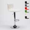 Tabouret de bar cuisine assise émaillée en similicuir design Honolulu Promotion