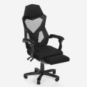 ergonomische ademende gaming buraustoel met futuristisch ontwerp en voetsteun Gordian Plus Dark Catalogus