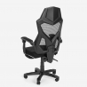 ergonomische ademende gaming buraustoel met futuristisch ontwerp en voetsteun Gordian Plus Dark Model