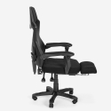 ergonomische ademende gaming buraustoel met futuristisch ontwerp en voetsteun Gordian Plus Dark Keuze