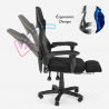ergonomische ademende gaming buraustoel met futuristisch ontwerp en voetsteun Gordian Plus Dark Voorraad