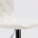 Tabouret de bar cuisine assise émaillée en similicuir design Honolulu 