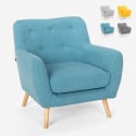 Fauteuil design moderne style nordique en bois et tissu Modesto Choix