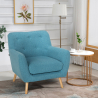 Moderne lounge fauteuil in Scandinavische stijl van hout en stof Modesto Keuze