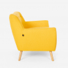 Scandinavisch design 2-zits bank en fauteuil van hout en stof Algot 