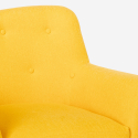Scandinavisch design 2-zits bank en fauteuil van hout en stof Algot 