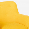 Scandinavisch design 2-zits bank en fauteuil van hout en stof Algot 