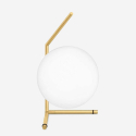 Gouden design tafellamp met glazen bol Bella Verkoop