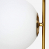 Gouden design tafellamp met glazen bol Bella Aanbod