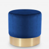 Pouf repose-pieds tabouret bas rembourré rond design velours Rossetto Choix