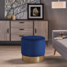 Pouf repose-pieds tabouret bas rembourré rond design velours Rossetto Catalogue