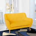 Canapé 2 places en tissu style scandinave confortable moderne Irvine Vente