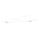 Reservedoek voor tuinparasol 3x3 m dubbele arm Oslo zonder volant Verkoop