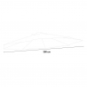 Vervangend doek voor achthoekige tuinparasol 3x3 m aluminium arm Paradise Noir Aanbod