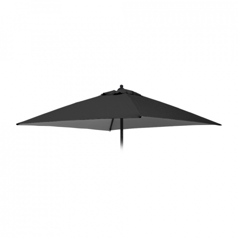 Toile de remplacement pour parasol de jardin 2x2 carré Plutone Noir sans lambrequin