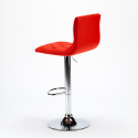 Tabouret de bar cuisine assise émaillée en similicuir design Honolulu 