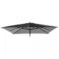 Vervangend doek voor vierkante tuinparasol Marte Noir 3x3 m zonder volant  Aanbieding