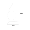 Gouden design tafellamp met glazen bol Bella Catalogus