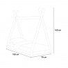 Tentvormig houten Montessori kinderbed 70x140 cm Wigee Korting