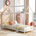 Lit bébé Montessori pour enfants maison en bois 80x160cm Husty Promotion