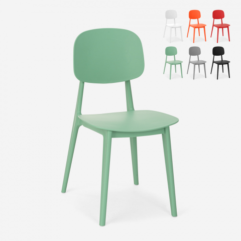 Chaise en polypropylène au design moderne pour cuisine, jardin, bar, restaurant Geer