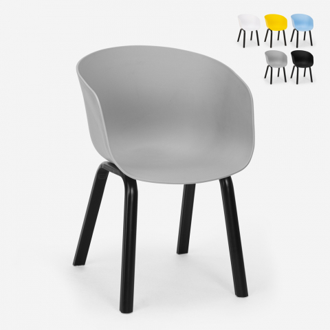 Moderne design stoel polypropyleen metaal voor keuken bar restaurant Senavy Aanbieding