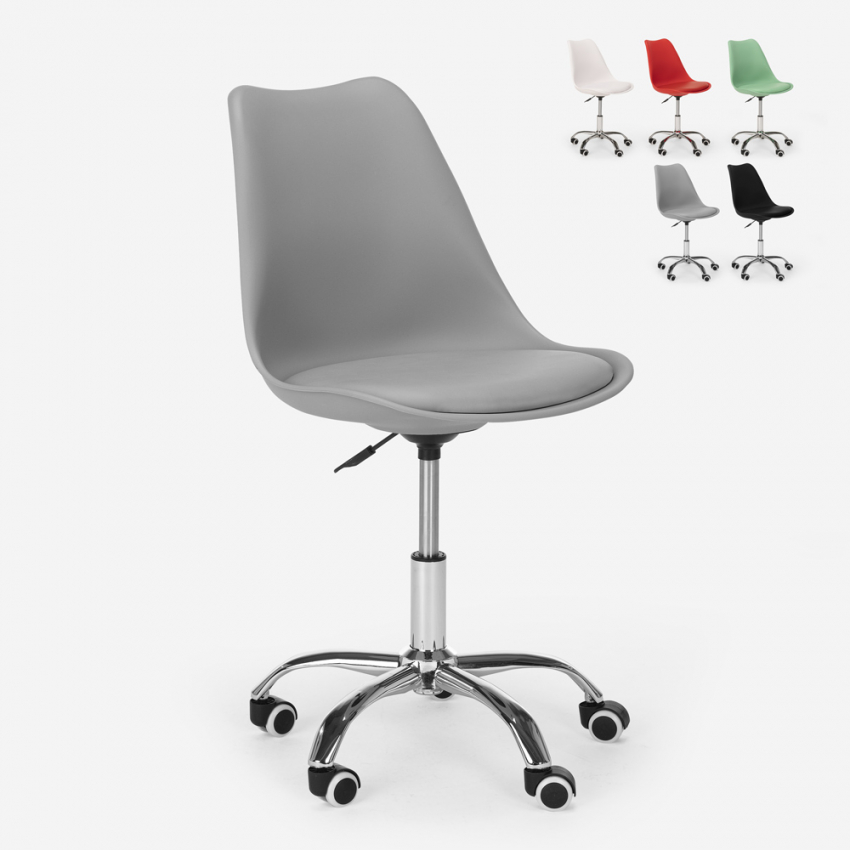 Afrekenen grafisch rotatie Octony Design stoel draaibare kantoorkruk verstelbare hoogte eiffel wielen