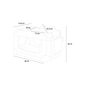 Kleine zachte opvouwbare honden- en katten transportmand 48x31,5x36cm Oliver S 