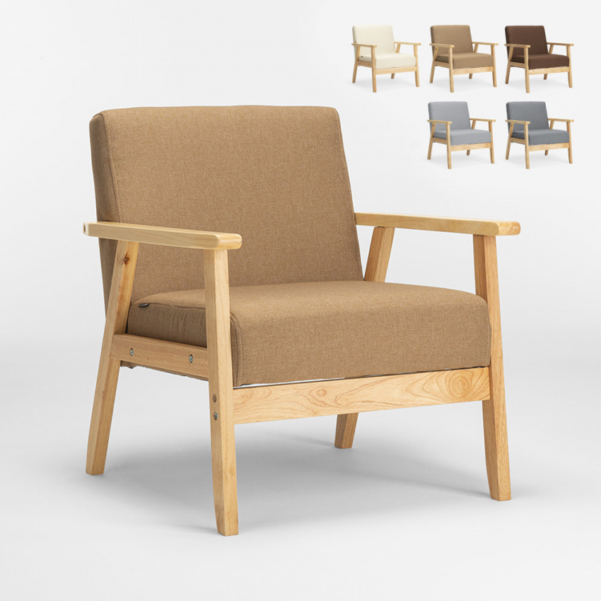 Scandinavische vintage design fauteuil met armleuningen Uteplass Korting Scandinavische vintage design fauteuil met armleuningen Uteplass Korting