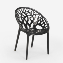 Table carré noir 70x70 + 2 chaises design Moai Black Prix