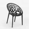 Table carré noir 70x70 + 2 chaises design Moai Black Prix