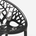 Table carré noir 70x70 + 2 chaises design Moai Black 